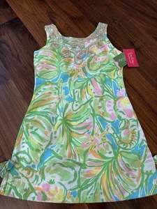 🔥 Lilly Pulitzer Dress Girls 7 Elephant Ears Print Rare Easter Spring $98 - Picture 1 of 12