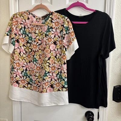 BANANA REPUBLIC AUGUST SEDA MUJER MANGA CORTA TOPS TALLA M Foto 1 de 4