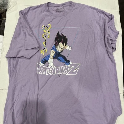 Camiseta Dragon Ball Z Vegeta Anime Manga Lavanda Pequeña 2XL Animación Foto 1 de 4