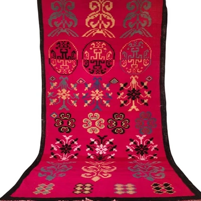 Masterpiece Vintage Moroccan Berber Wool Rug of Bohemian Tribal Boujaad Carpet - Image 1 of 4