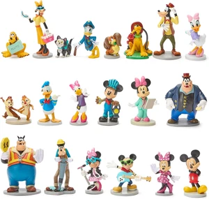Mega Figure Disney Topolino e Amici Set 20 Figurine Completamente Scolpite Nuove - Foto 1 di 6