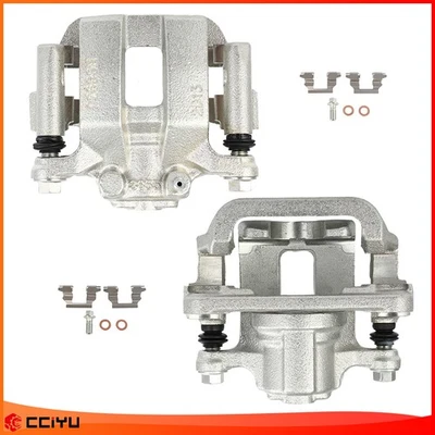 Pair Rear Disc Brake Calipers w/Bracket For 2014-20 NISSAN ROGUE 2011-2022 LEAF - Image 1 of 4