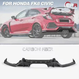 OEM Carbon Fiber Rear Bumper Diffuser Lip Add On Kits For Honda Civic FK8 Typ-R - Picture 1 of 10