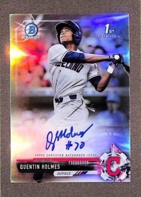 2017 Bowman Chrome #CDA-QH Quentin Holmes 1st Bowman RC Auto Refractor SP #/499 - Image 1 of 3