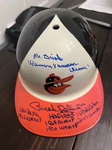 Casco Brooks Robinson Baltimore Orioles autografato full size 9 iscrizioni - Foto 1 di 2