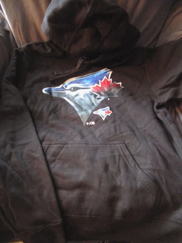 NEW MENS  FANATICS MLB TORONTO BLUE JAYS BICHETTE HOODED SWEATSHIRT BLACK MEDIUM Cover