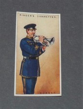 1924 CARD EDWARDS RINGER CIGARETTES MUSICAL INSTRUMENTS #6 CORNET