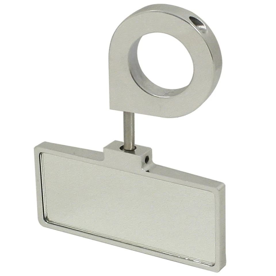Empi 16-2047 Polished Aluminum Rear View Mirror, Clamp On 1-1/2" Tube - Image 1 of 2