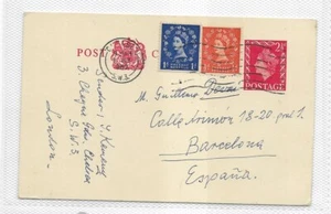 Gran Bretaña Entero Postal Circulado a Barcelona año 1962 (EX-76) - Imagen 1 de 1