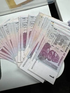 Zimbabwe 1 One Dollar Banknote, CIRCULATED Currency, World Paper Money 2007 P-65 - Picture 1 of 11