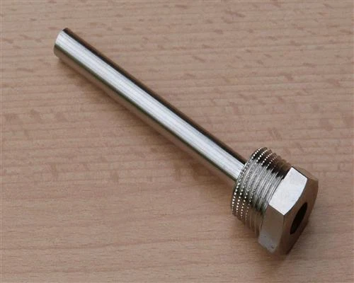 Tauchhülse 1/2" x 95mm / 6,5 mm Innenloch Messing vernickelt (10674# - Bild 1 von 1