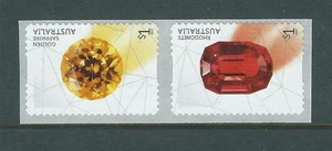 AUSTRALIA 2017 RARE BEAUTIES - GEMSTONES SELF ADHESIVE COIL PAIR UNMOUNTED MINT - Picture 1 of 1