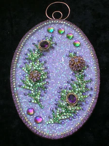 COLLECTIBLE SWAROVSKI CRYSTAL GLITTER ORNAMENT PICTURE WALL HANGING - Picture 1 of 2