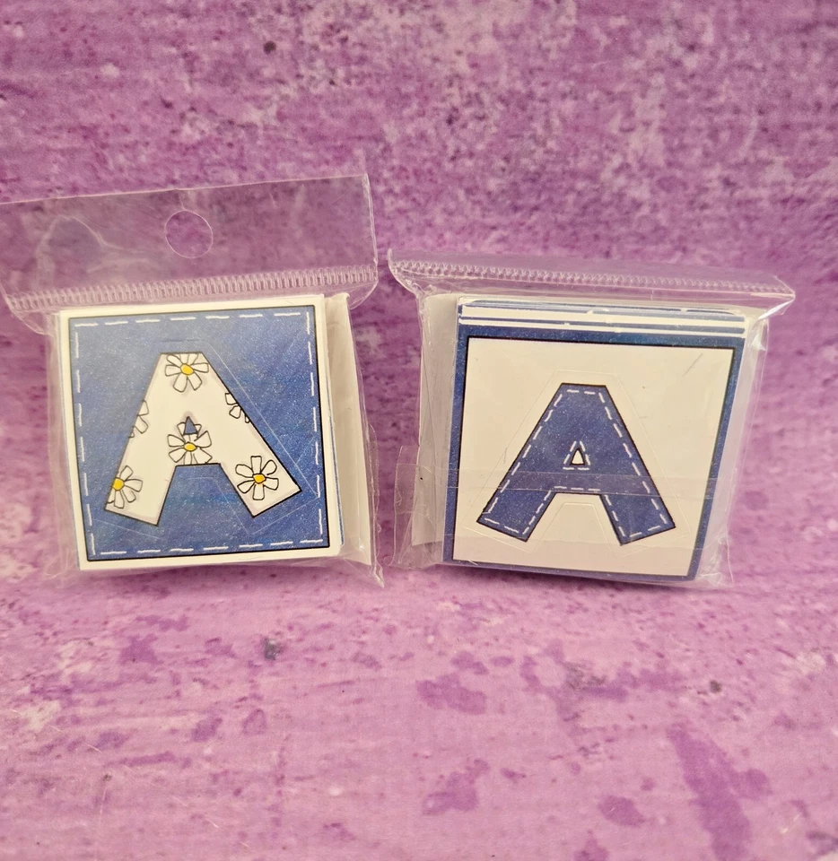 My Mind's Eye Fun Letters Alphabet Scrapbooking Denim and Daisies Denim 2 paquetes Foto 1 de 3