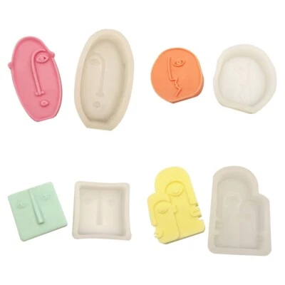 Abstract Face Shape Silicone Mold for DIY Handmade Scented Candles Soaps - Image 1 of 4