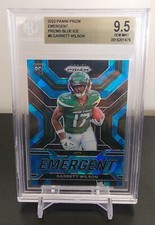 2022 Panini Prizm Emergent Garrett Wilson /99 Blue Ice Rookie Card!!!!