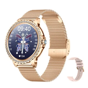 Smartwatch Damen Frauen mit Telefonfunktion Armbanduhr für iPhone Samsung Huawei - Bild 1 von 12