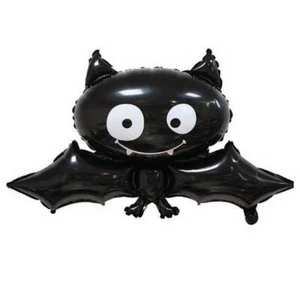 Black Smiling Halloween Vampire Bat Foil Balloon Animal Party Home Decorations - Picture 1 of 1