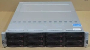 Supermicro CSE-827 2 x Node 4x E5-2620v4 128GB 12x 3.5" SAS NVME X10DRT-P Server - Picture 1 of 4