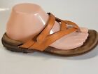 Woman's Wolky Leather Thong Sandals ( Orange) Size 40