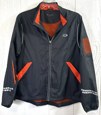 Jaqueta corta-vento masculina corrida CRANE RUN tamanho XL cinza/laranja (hh81) - Imagem 1 de 4