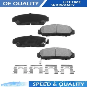 (4) Rear Ceramic Disc Brake Pads for Acura MDX Honda Odyssey Pilot w/Hardware - Picture 1 of 6