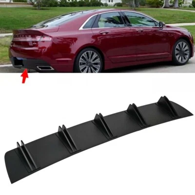 Carbon Rear Diffuser Bumper 5 Fins Spoiler Lip Splitter For Lincoln MKZ MKS Base - Image 1 of 4