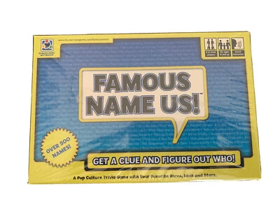 Famous Name Us! Pop Culture Trivia Game,  Get A Clue Figure Out Who New Sealed! - Image 1 of 4
