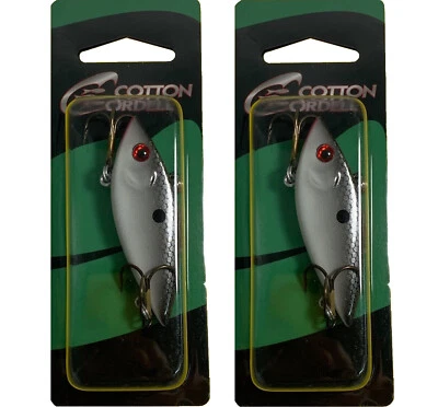 2x Algodón Cordell Sonajero Mancha - Sábalo Brillo - 1/4 oz.  NOC G2 Foto 1 de 2