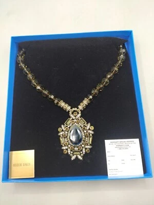 Collar/Pin Convertible HEIDI DAUS "Dazzling Decade" Negro Esmeralda - Totalmente Nuevo Foto 1 de 3