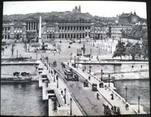 PARIS place de la concorde et pont de la concorde BEAU PLAN ANIME (18 x14 cm) - Imagen 1 de 1
