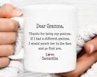 Dear Granma Thanks For Being My Granma Granma Coffee Mug Funny Granma Mug Mother