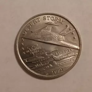 1991 Desert Storm $5 Coin Hutt River Province New Queensland Mint  - Picture 1 of 13