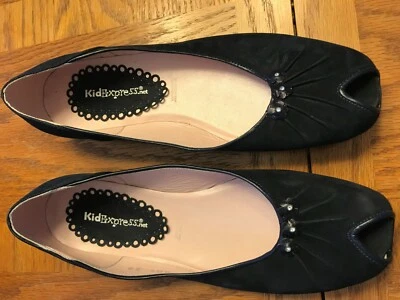 Kid Express 1604 Calinda Navy Nubuck Flat Shoes New in Box - Image 1 of 3