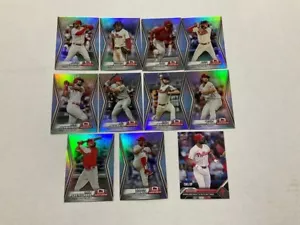 JUEGO DE EQUIPO DE TARJETAS COLECCIONABLES PHILLIES 2023 Topps y Wes Wilson LLAMADA PRIMER ÉXITO SGA - Imagen 1 de 13