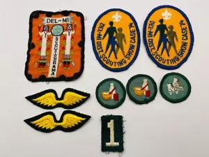 Lot of 9 Assorted Vintage Girl Scouts Merit Badges, Patches & Wings 1974 - Picture 1 of 4