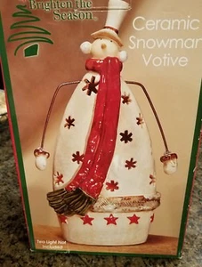 illumina la stagione bealls florida pupazzo di neve in ceramica - Foto 1 di 8