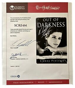 Screen Used Scream 4 Signed Book. Neve Campbell.