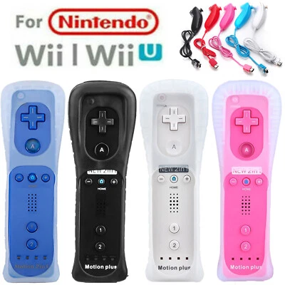 2 in 1 Motion Plus Wii Remote Controller Nunchuck for Wii/Wii U Console Games - Image 1 of 4