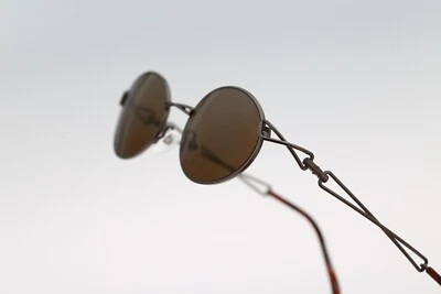 Lagerfeld 4124 03, Vintage Años 90 Gris Único Steampunk Ovalado Gafas de Sol Mujer, Nuevo de Lote Antiguo Foto 1 de 4