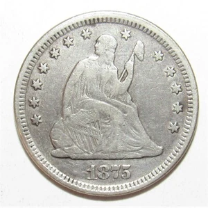 Liberty Quarter XF 1875 sentado (K46) - Imagen 1 de 2
