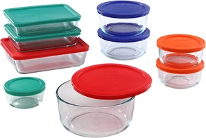 Simply Store 9-Pack Mixed Sized Glass Food Storage Set, round & Rectangular Cont - Picture 1 of 12