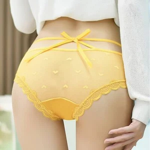 Ropa interior sexy para damas Calzoncillos con moño Amor Corazón Bragas Mujeres Tanga Lencería - Imagen 1 de 11