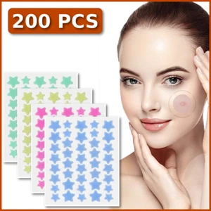 Pimple Acne Patches for Face 200 PCS Hydrocolloid Patches Cute Star Zit Covers - Picture 1 of 9