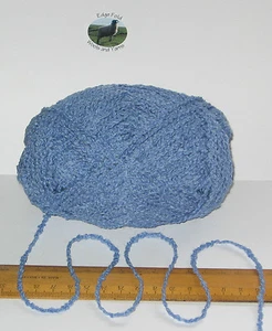 1kg in 10 balls Blue Boucle 100% Pure British Sheep Wool Aran knitting yarn Pack - Picture 1 of 5