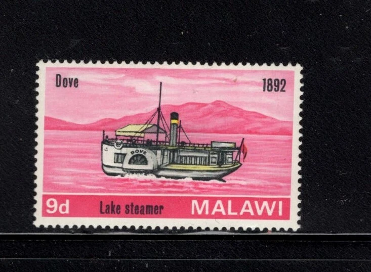 Paloma de Malawi 1967, vapor de lago, barco del lago Malawi en 1892 MNH SG 278 Foto 1 de 1