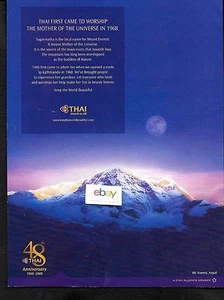 THAI AIRWAYS SERVING KATHMANDU,NEPAL SINCE 1968 MT EVEREST SAGARMATHA 2008 AD - Bild 1 von 1