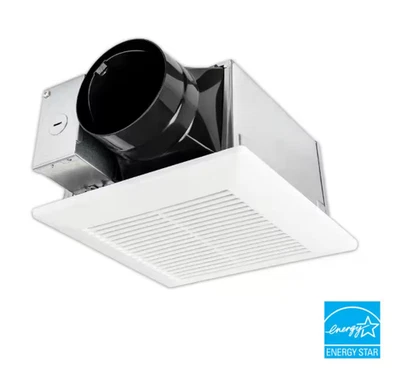 Whisper Mighty Pick-A-Flow 70/90 Cfm Ceiling/Wall Bathroom Exhaust Fan, Energy S - Image 1 of 4