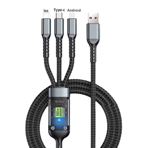 3in1 Universal-Schnellladekabel 100w Schnelles Multiladegerät Kabel 1.2m,2m - Bild 1 von 5