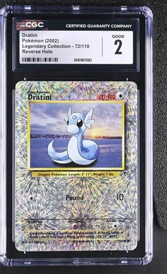 CGC 2 Dratini 2002 Legendary Collection 72/110 Reverse Holo Pokemon Card - Image 1 of 2